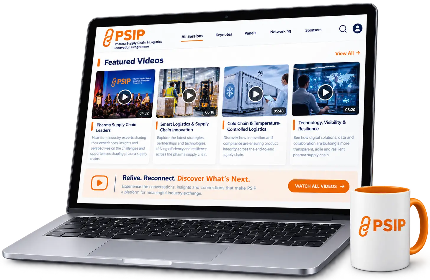 PSIP EU videos on laptop